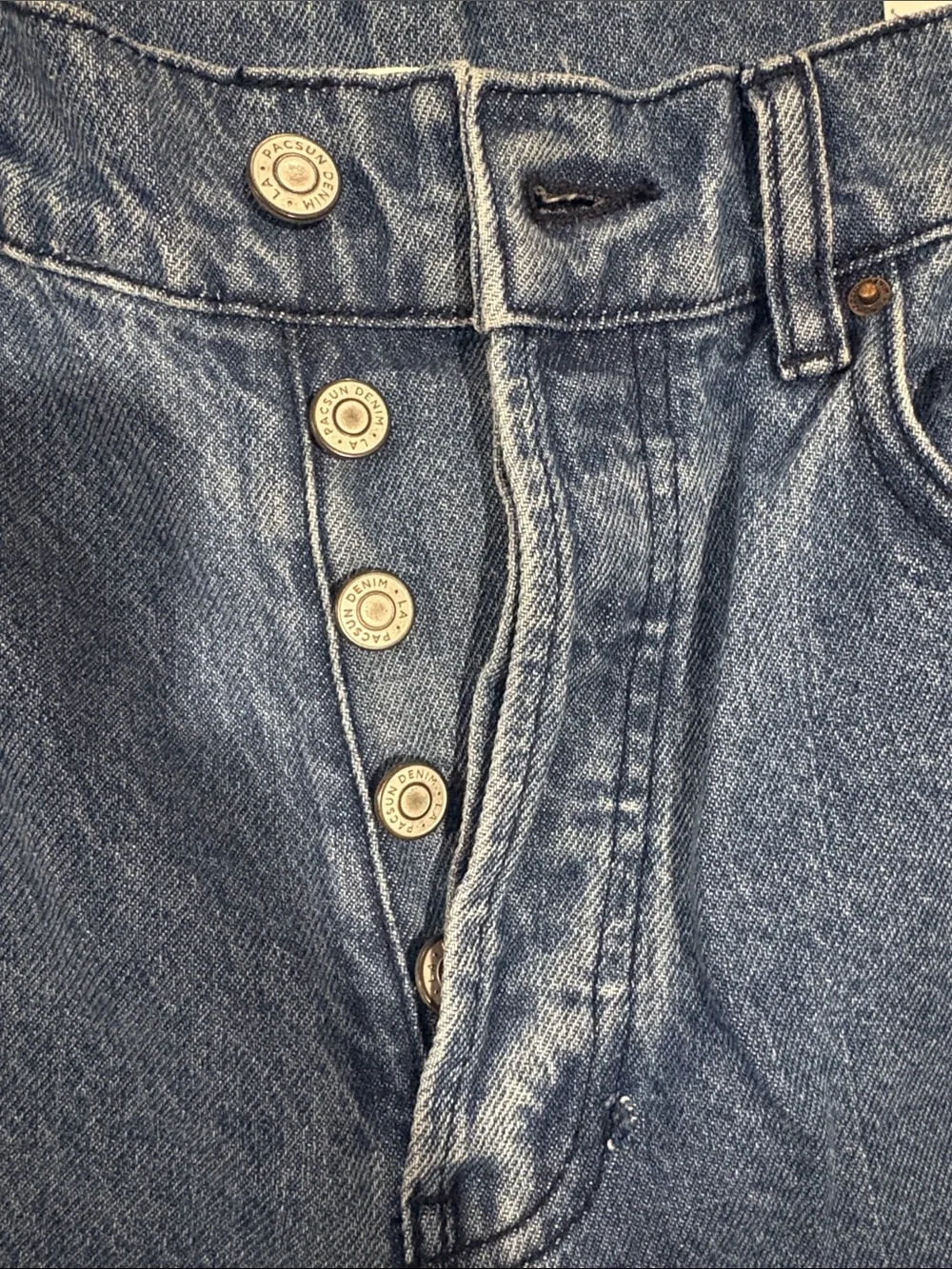 PacSun Bandana Patchwork High Waisted Straight Baggy Jeans
